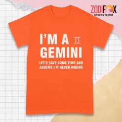 awesome Let's Save Some Time And Assume Gemini Premium T-Shirts