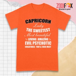 awesome Capricorn Lady The Sweetest Premium T-Shirts