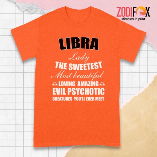 personalised Libra Lady The Sweetest Premium T-Shirts
