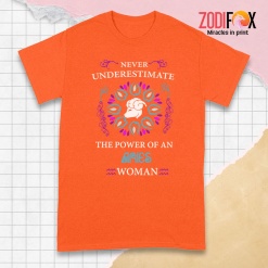 amazing The Power Of An Aries Woman Premium T-Shirts