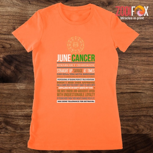 lovely June Cancer Remarkably Premium T-Shirts