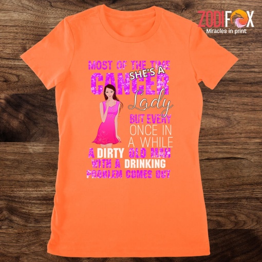 affordable She's A Cancer Lady Premium T-Shirts