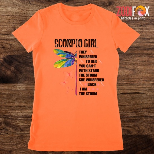 personalised They Whispered To Her Scorpio Premium T-Shirts