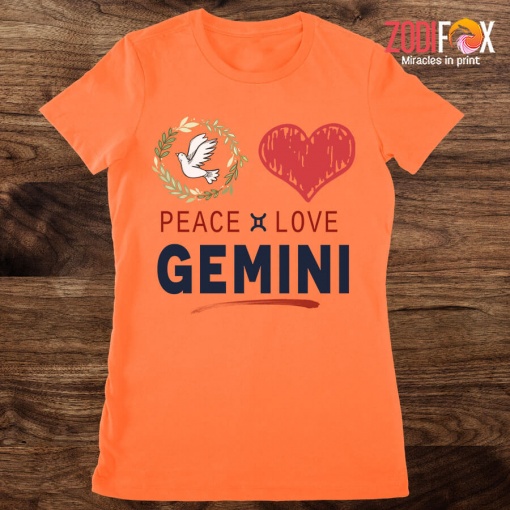wonderful Peace Love Gemini Premium T-Shirts