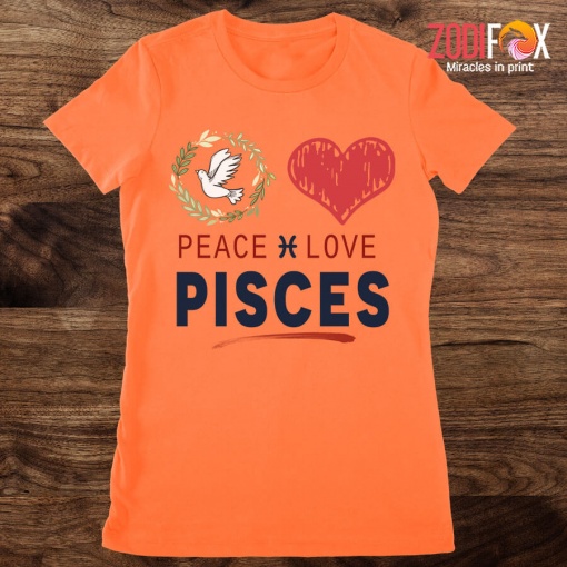 wonderful Peace Love Pisces Premium T-Shirts