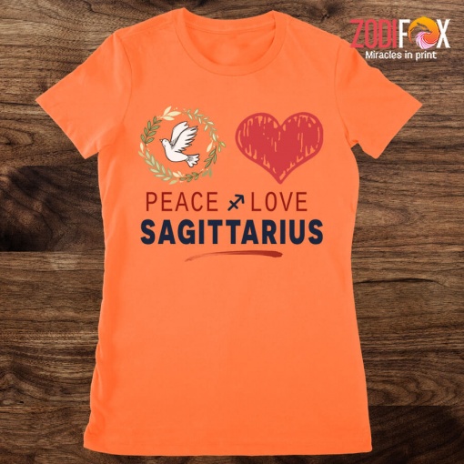 funny Peace Love Sagittarius Premium T-Shirts