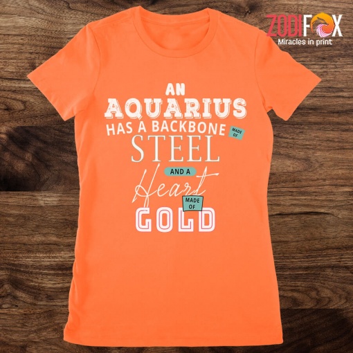 hot An Aquarius Has A Heart Made Of Gold Premium T-Shirts