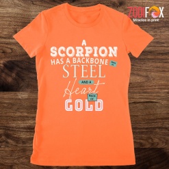 personalised A Scorpio Has A Backbone Made Of Steel Premium T-Shirts