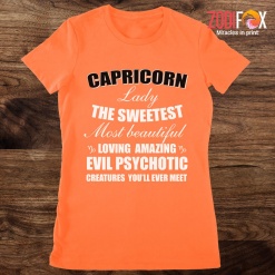 best Capricorn Lady The Sweetest Premium T-Shirts