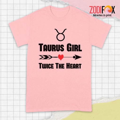 meaningful Taurus Girl Twice The Heart Premium T-Shirts - TAURUSPT0303