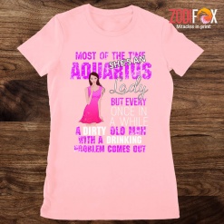 unique She's An Aquarius Lady Premium T-Shirts