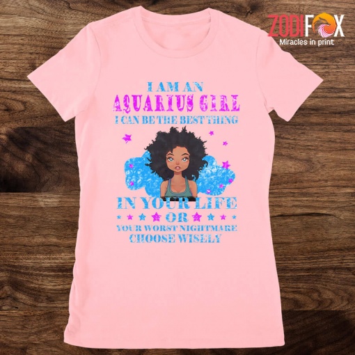 wonderful I Am An Aquarius Girl Premium T-Shirts