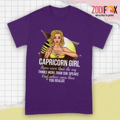 hot Capricorn Girl Know More Than She Say Premium T-Shirts