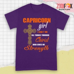 funny Capricorn Girl I Can Do All Things Premium T-Shirts