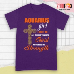 beautiful Aquarius Girl I Can Do All Things Premium T-Shirts