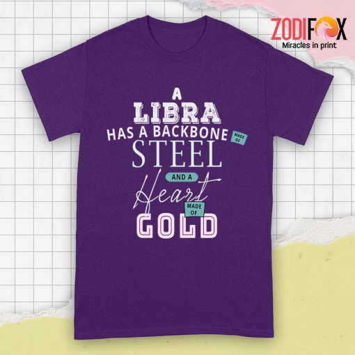 novelty A Libra Has A Backbone Made Of Steel Premium T-Shirts