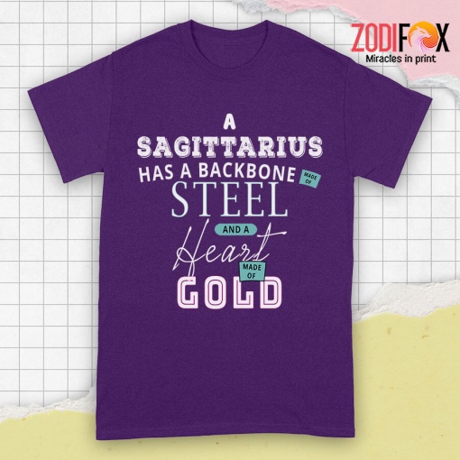 nice A Sagittarius Has A Heart Made Of Gold Premium T-Shirts