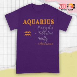 awesome Aquarius Talkative Premium T-Shirts - AQUARIUSPT0300