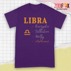 awesome Libra Energetic Talkative Premium T-Shirts - LIBRAPT0300