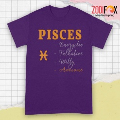 dramatic Pisces Energetic Talkative Premium T-Shirts - PISCESPT0300