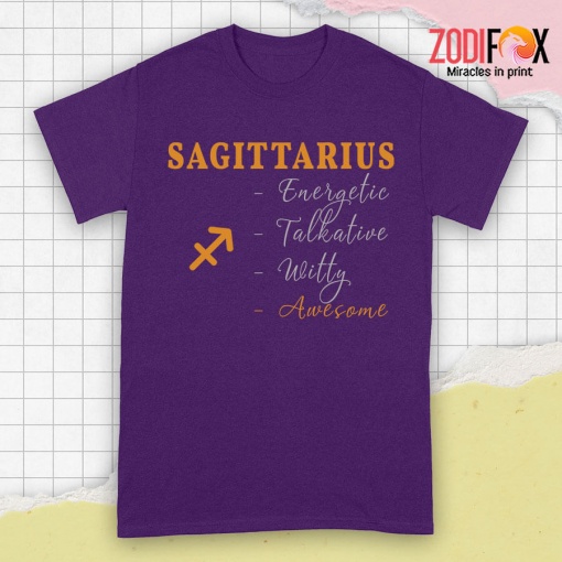 lively Sagittarius Talkative Premium T-Shirts – SAGITTARIUSPT0300