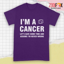 hot Let's Save Some Time And Assume Cancer Premium T-Shirts