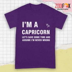 eye-catching Let's Save Some Time And Assume Capricorn Premium T-Shirts