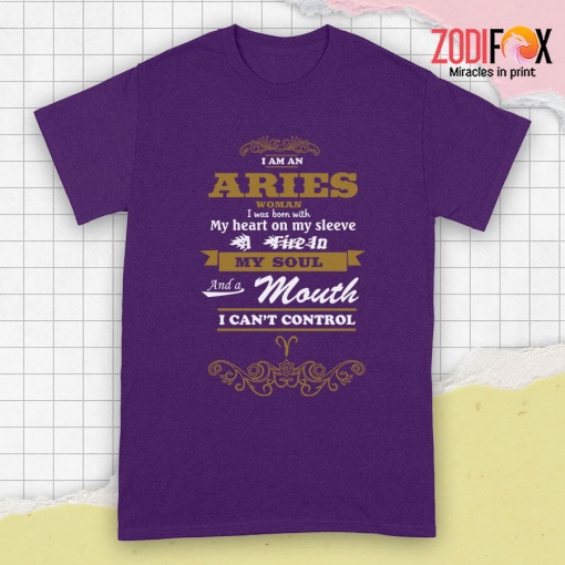 awesome I Am Aries Woman Premium T-Shirts