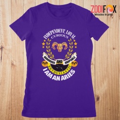 wonderful Humorous And Adaptable Aries Premium T-Shirts