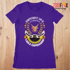 unique Independent Loyal Curious Capricorn Premium T-Shirts
