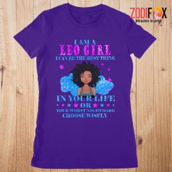 cool I Am A Leo Girl Premium T-Shirts