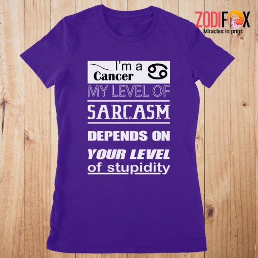 best My Level Of Sarcasm Cancer Premium T-Shirts