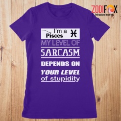 cute My Level Of Sarcasm Pisces Premium T-Shirts