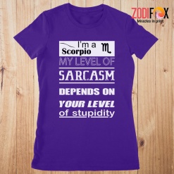 hot My Level Of Sarcasm Scorpio Premium T-Shirts