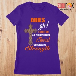 unique Aries Girl I Can Do All Things Aries Premium T-Shirts