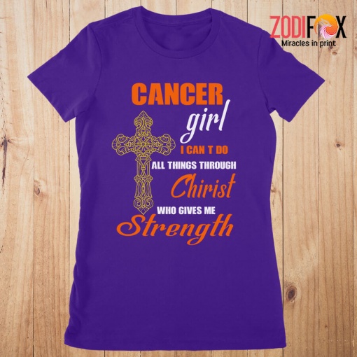 thoughtful Cancer Girl I Can Do All Things Premium T-Shirts