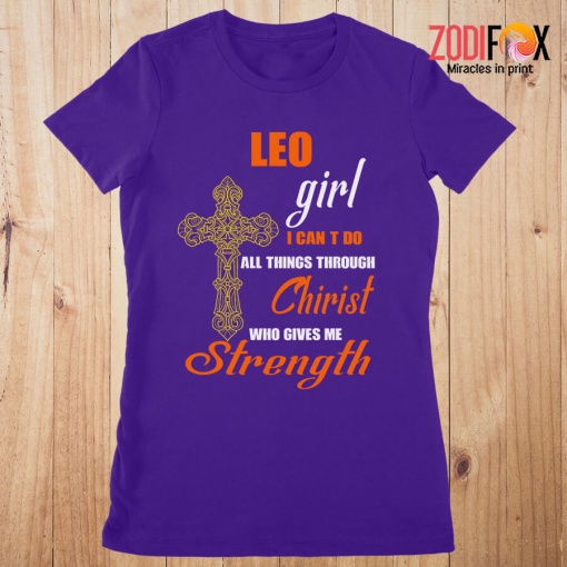 beautiful Leo Girl I Can Do All Things Premium T-Shirts