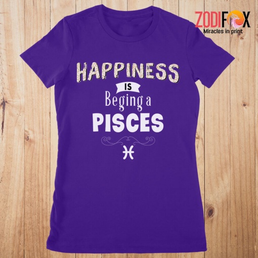 fun Happiness Is Being A Pisces Premium T-Shirts
