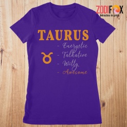 pretty Taurus Energetic Talkative Premium T-Shirts - TAURUSPT0300