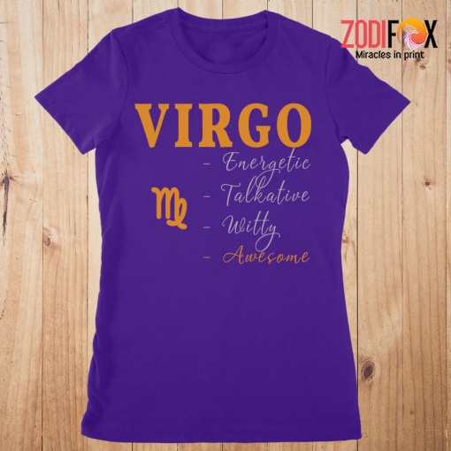 fun Virgo Energetic Talkative Premium T-Shirts - VIRGOPT0300