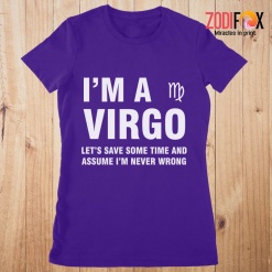 amazing Let's Save Some Time And Assume Virgo Premium T-Shirts