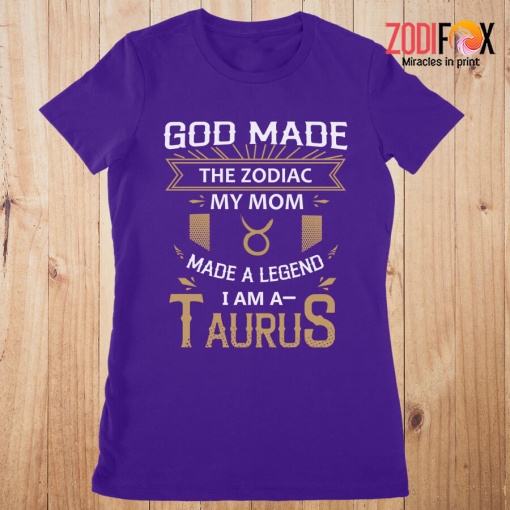 latest God Made The Zodiac My Mom Taurus Premium T-Shirts