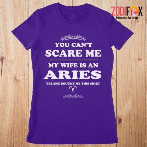 beautiful My Wife Is An Aries Premium T-Shirts