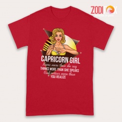 lovely Capricorn Girl Know More Than She Say Premium T-Shirts