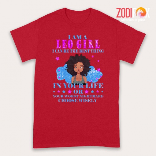 funny I Am A Leo Girl Premium T-Shirts