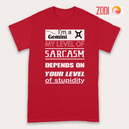 wonderful My Level Of Sarcasm Gemini Premium T-Shirts
