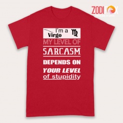 funny My Level Of Sarcasm Virgo Premium T-Shirts