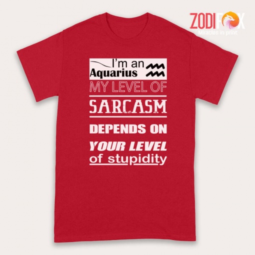 cute My Level Of Sarcasm Aquarius Premium T-Shirts