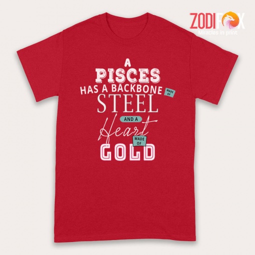 pretty A Pisces Has A Backbone Made Of Steel Premium T-Shirts