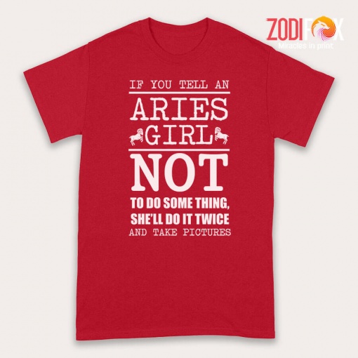 best An Aries Girl Not To Do Something Premium T-Shirts